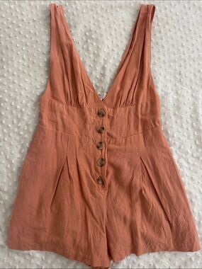 l*space Rusty Coral Button-Front Romper